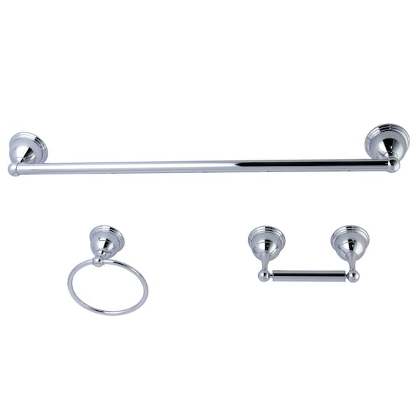 Restoration 3-Piece Bathroom Hardware, Chrome